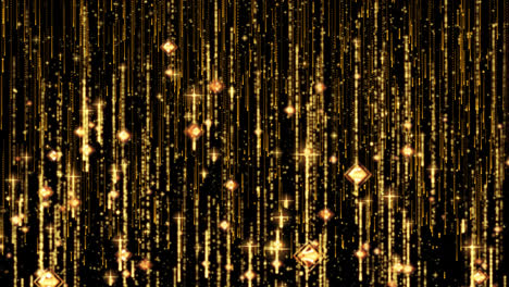 award-Gold-Particles.-shining-neon-lines-Glamour-Rain-falling-animation-on-black-background